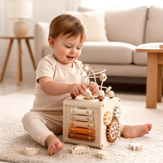 Educational Activity Cube for Toddlers 1-3