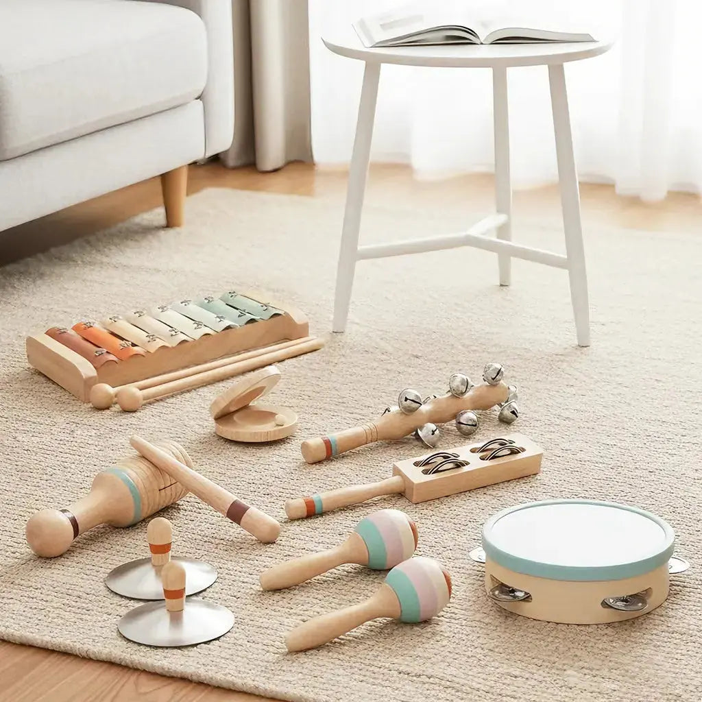 Wooden Musical Instruments Set for Toddlers