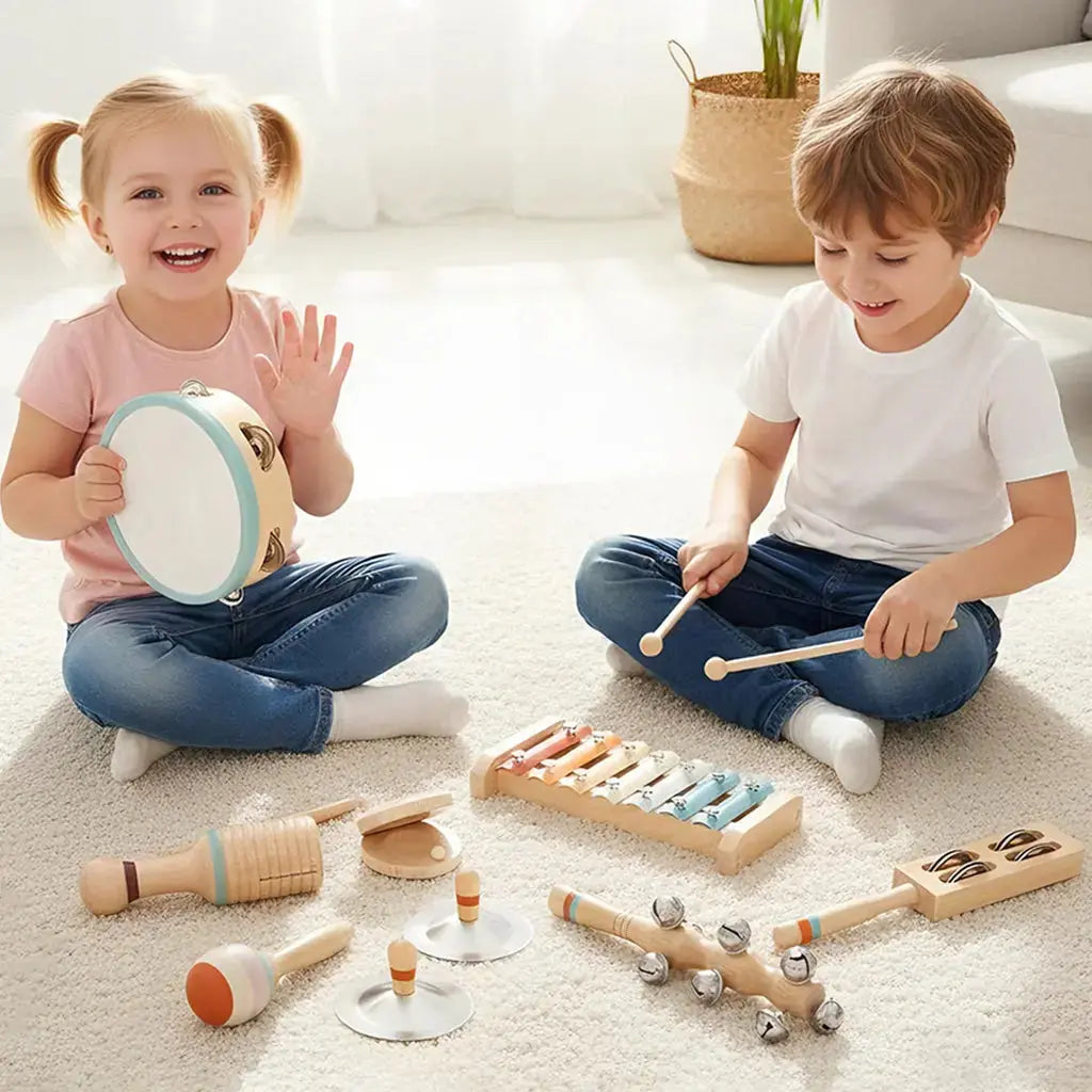 Wooden Musical Instruments Set for Toddlers