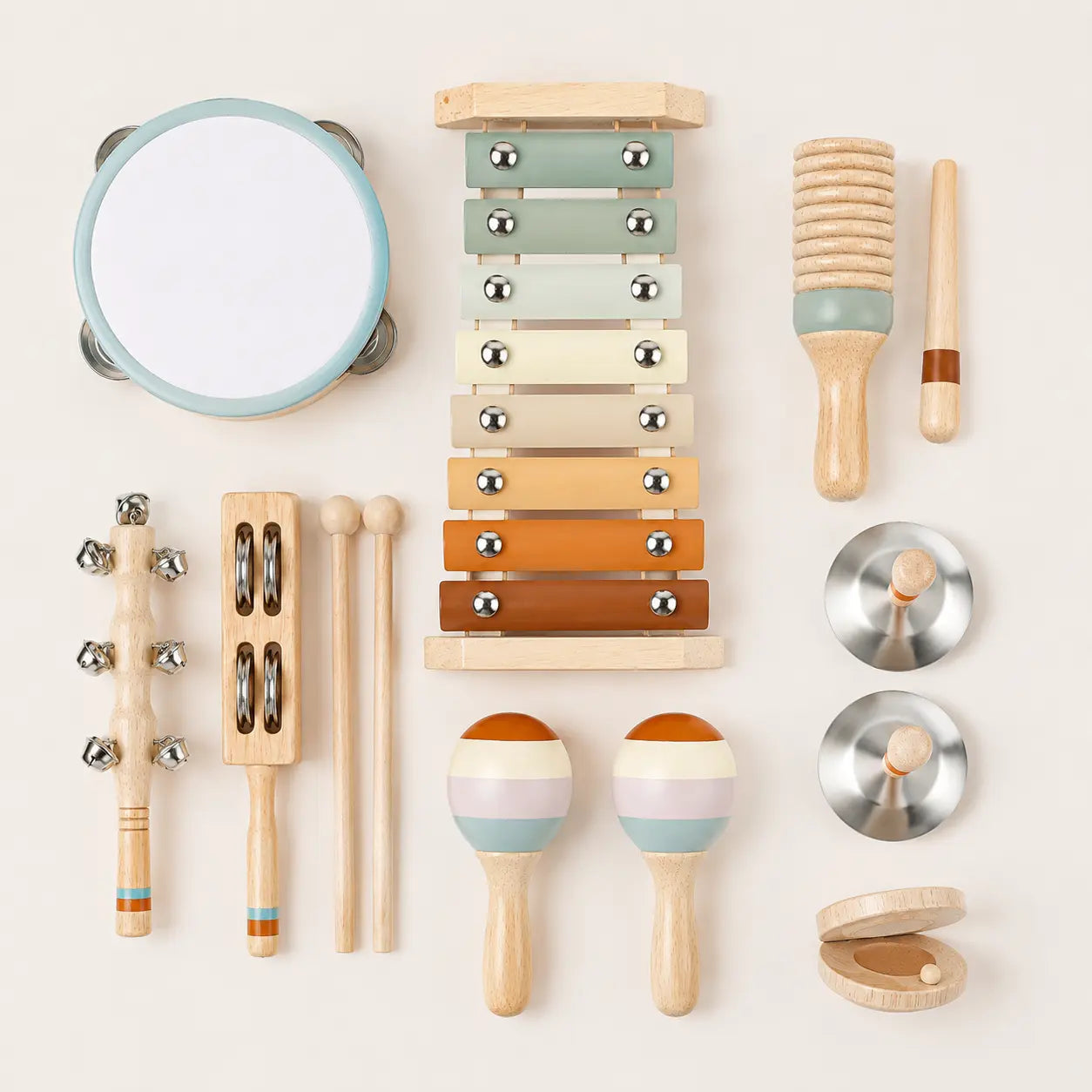 Wooden Musical Instruments Set for Toddlers