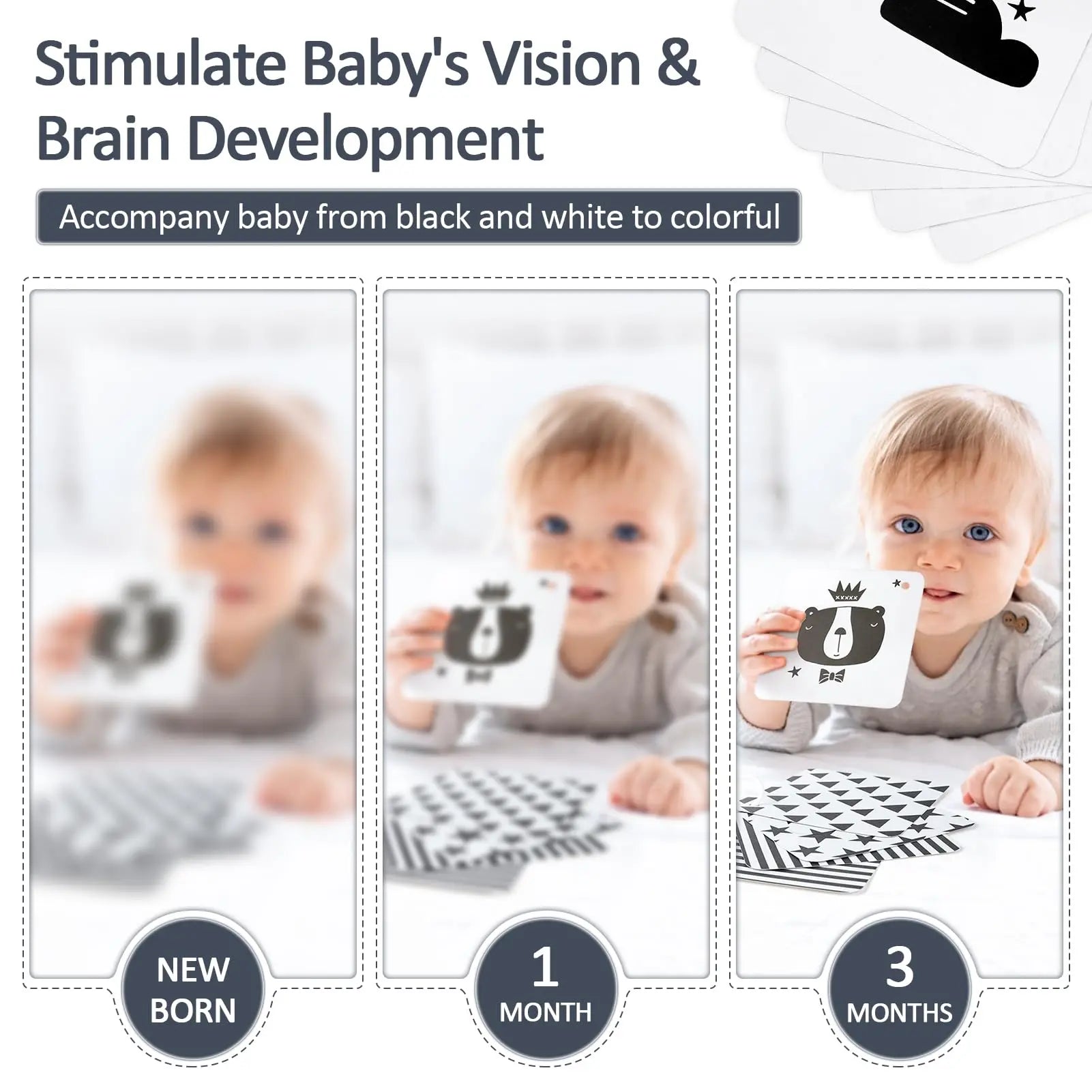 High Contrast Car Seat Sensory Baby Toys for Newborn