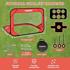 Kids Portable 3 in 1 Soccer Net for Indoor Outdoor Play