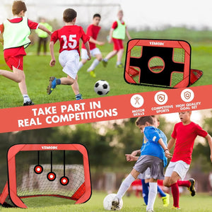 Kids Portable 3 in 1 Soccer Net for Indoor Outdoor Play