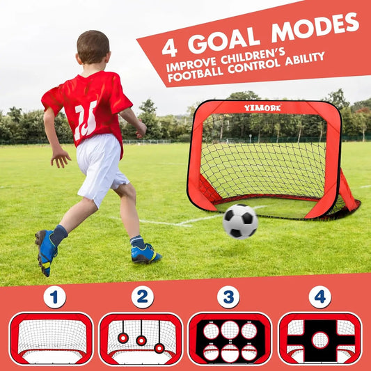 Kids Portable 3 in 1 Soccer Net for Indoor Outdoor Play