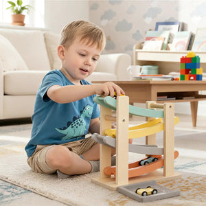 Wooden Car Ramp for Sensory Play