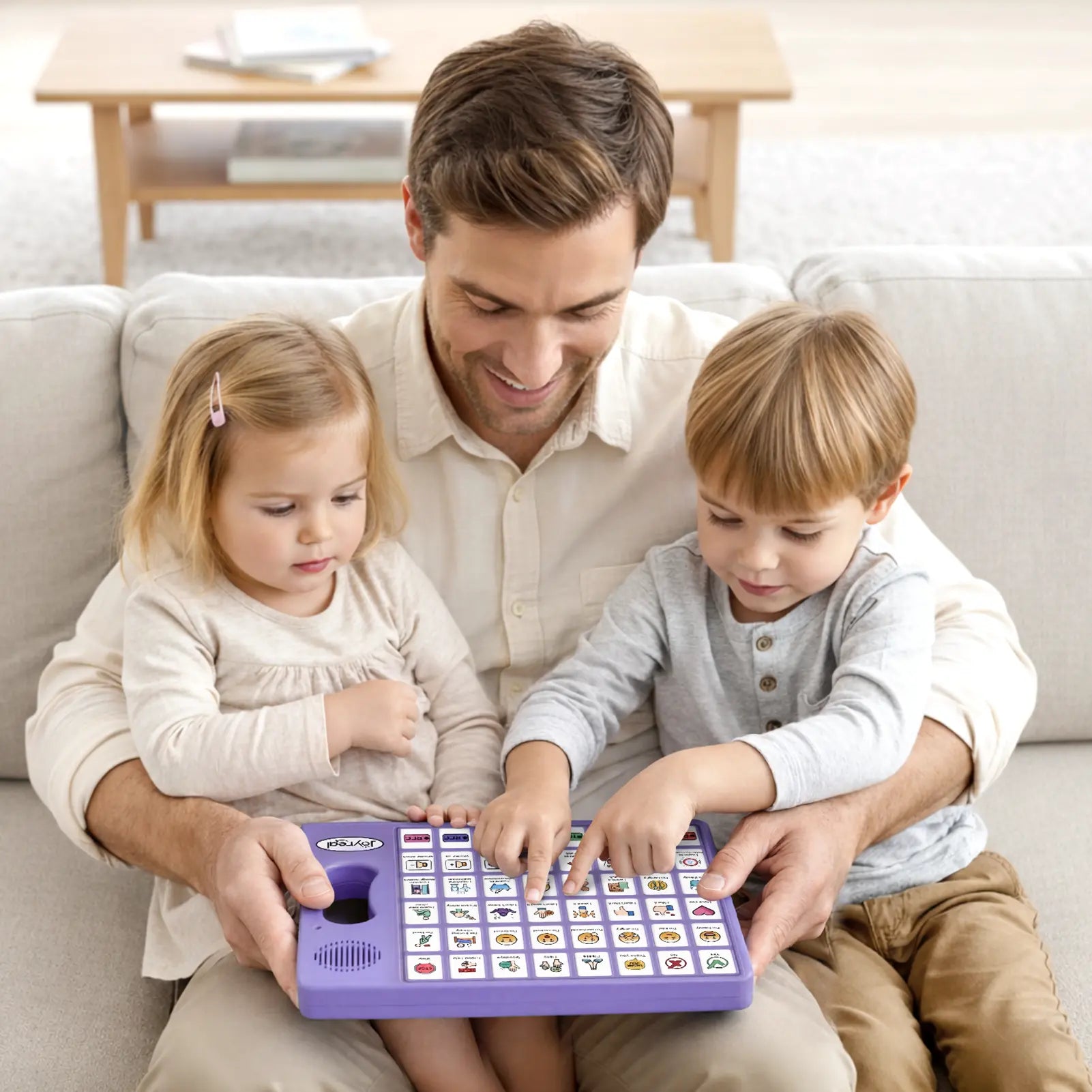 Plus AAC Communication Board for Language Learning (Purple)