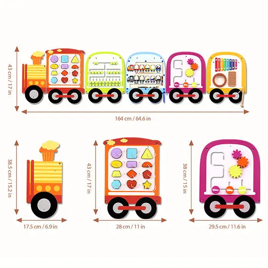 Wall-Mounted Sensory Busy Board for Early Learning