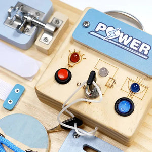 Wooden Busy Board for Sensory Development