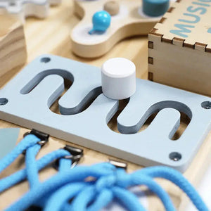 Wooden Busy Board for Sensory Development