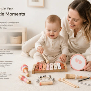 Little Rhythms - Wooden Musical Instruments Sound Exploration Kit for Toddlers