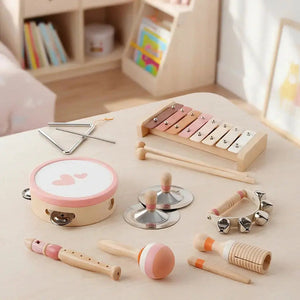 Little Rhythms - Wooden Musical Instruments Sound Exploration Kit for Toddlers