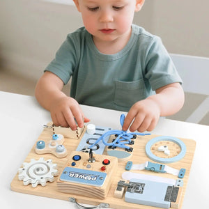Wooden Busy Board for Sensory Development