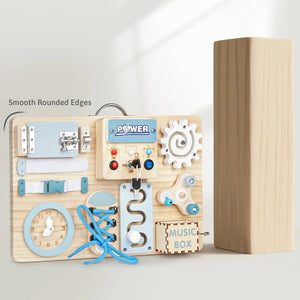 Wooden Busy Board for Sensory Development