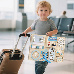 Wooden Busy Board for Sensory Development