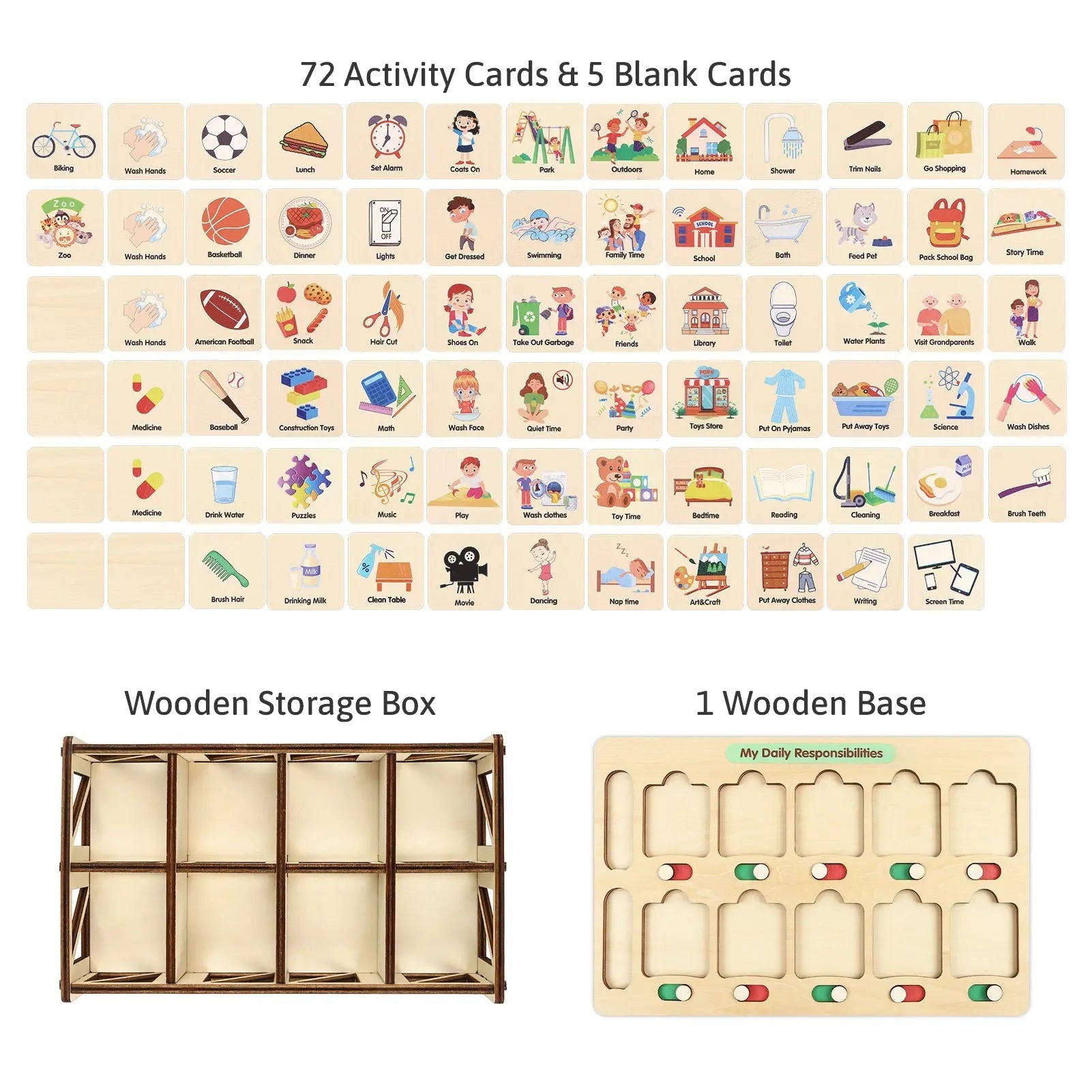 Montessori Visual Schedule for Kids 3-6 Years
