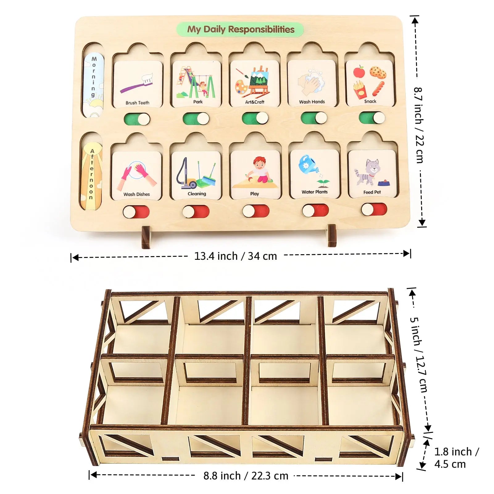 Montessori Visual Schedule for Kids 3-6 Years