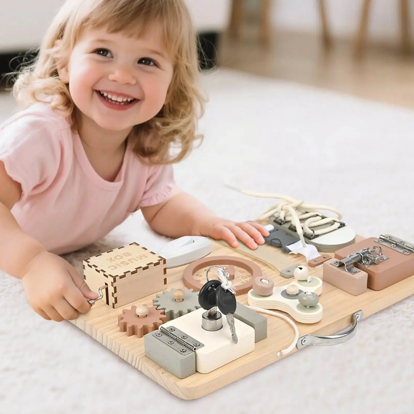 Children's Busy Board for Sensory Learning