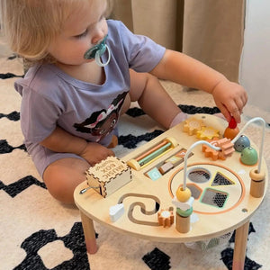 Montessori 8-in-1 Wooden Activity Table for Toddlers