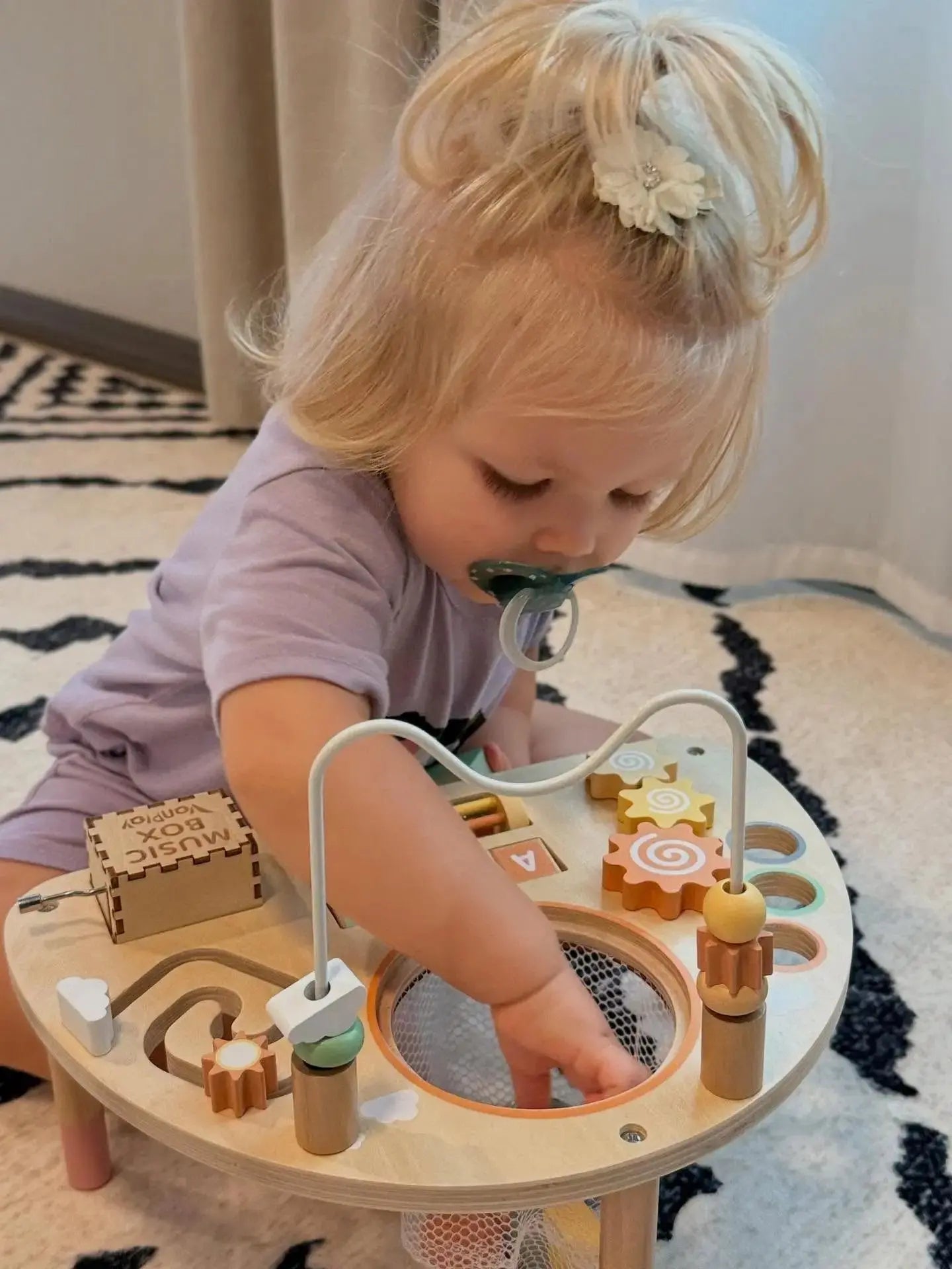 Montessori 8-in-1 Wooden Activity Table for Toddlers