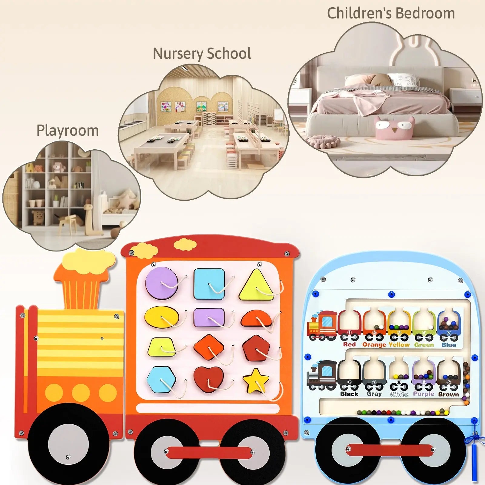 Wall-Mounted Sensory Busy Board for Early Learning