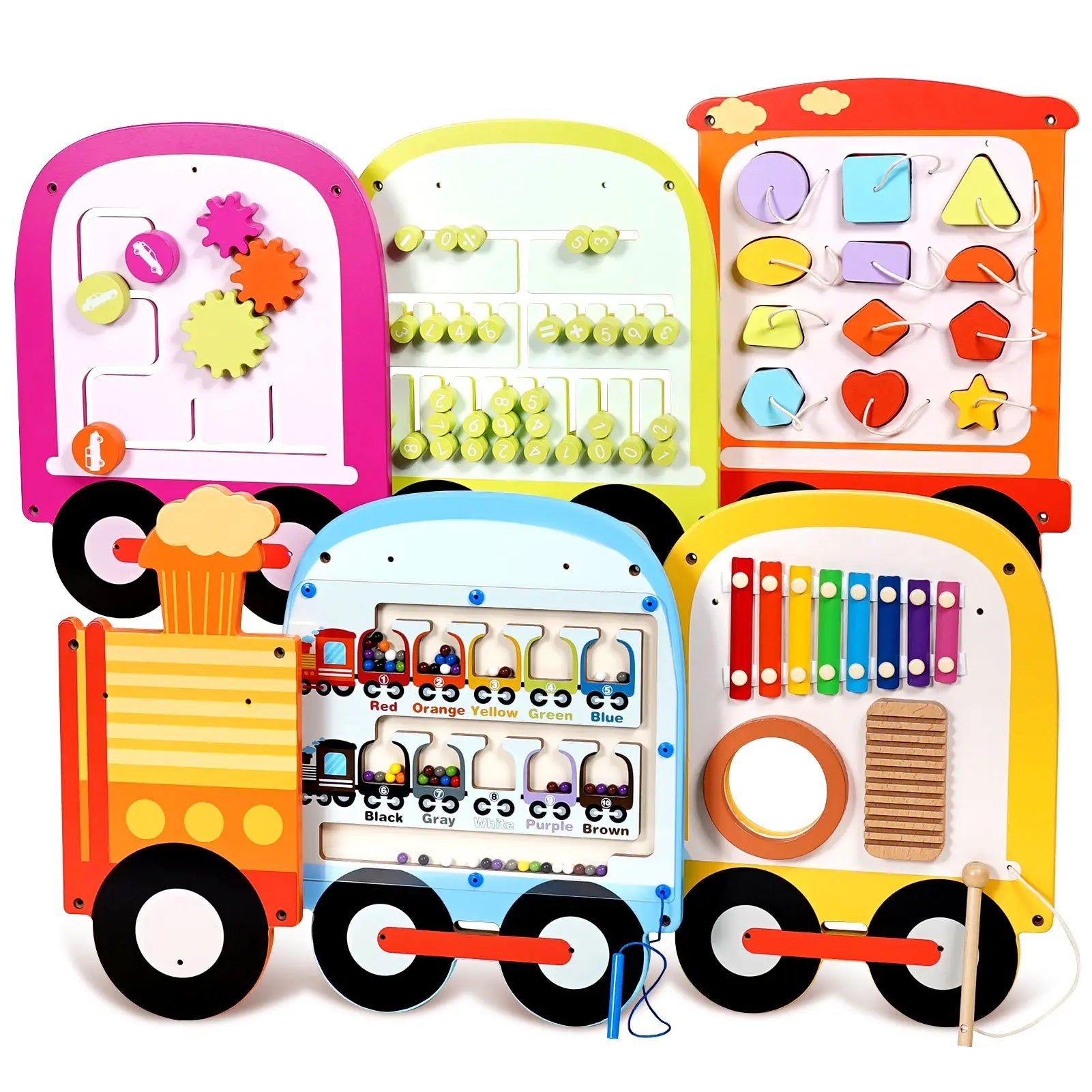 Wall-Mounted Sensory Busy Board for Early Learning