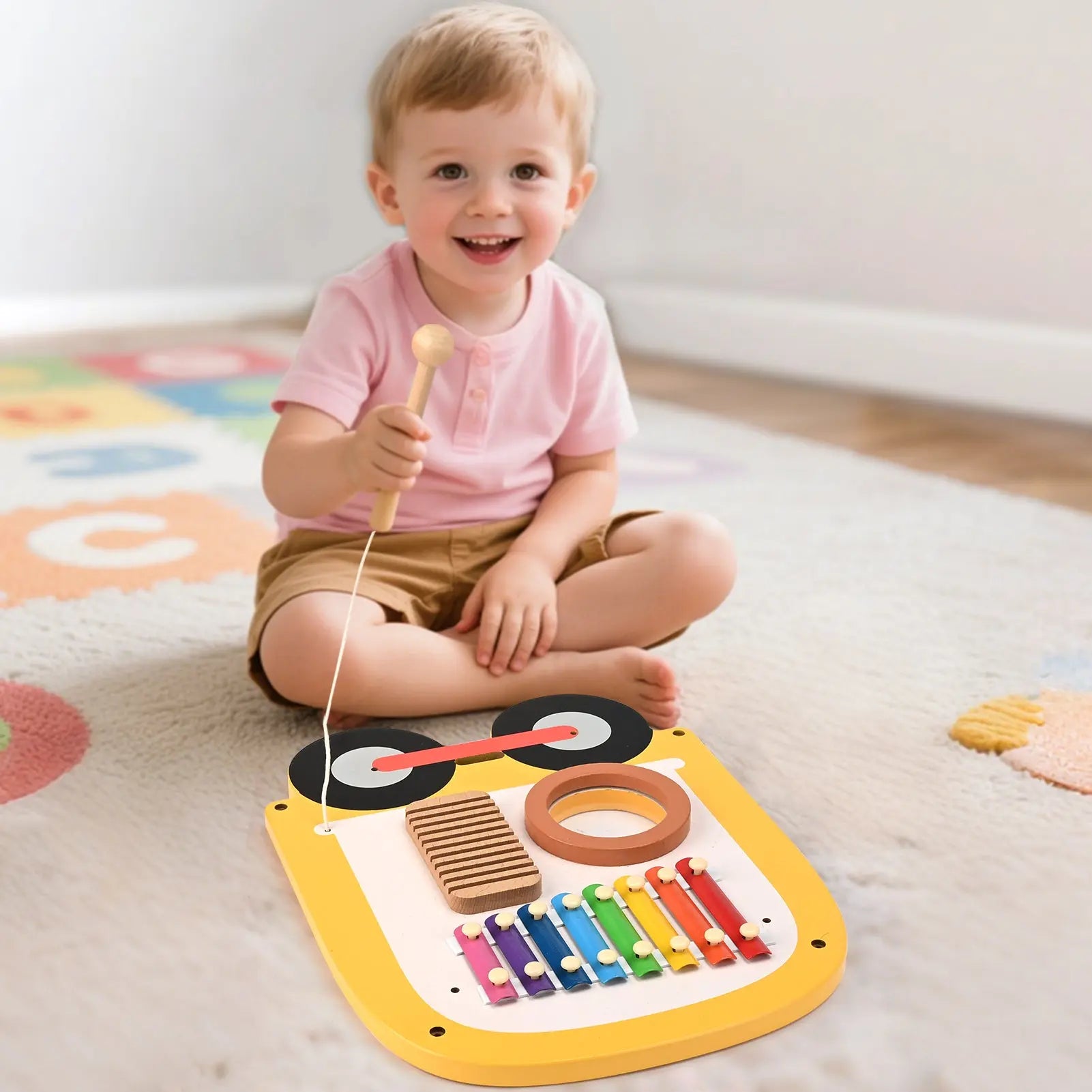 Wall-Mounted Sensory Busy Board for Early Learning