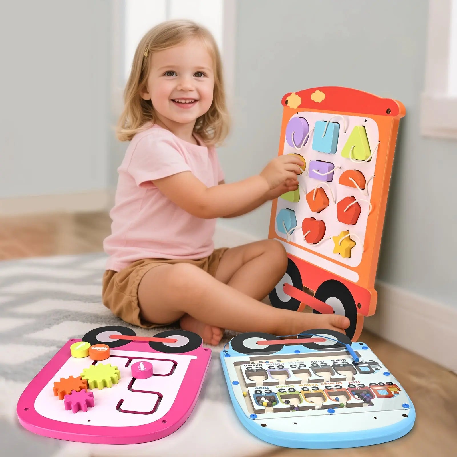 Wall-Mounted Sensory Busy Board for Early Learning
