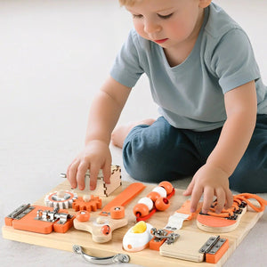 Montessori Sensory Busy Board for Toddlers