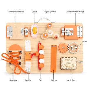 Montessori Sensory Busy Board for Toddlers