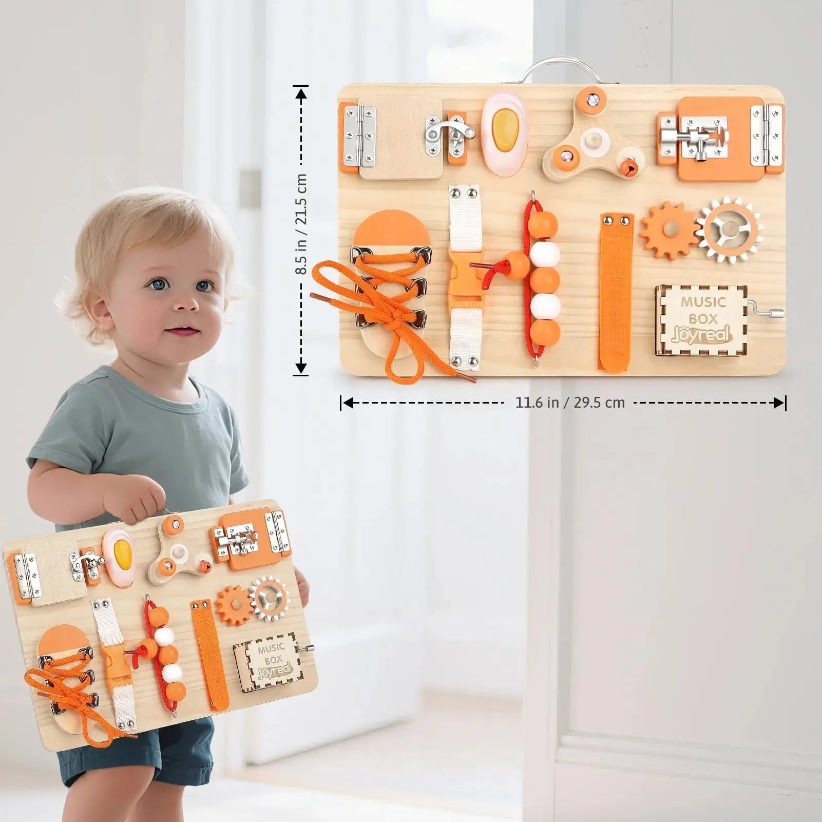 Montessori Sensory Busy Board for Toddlers