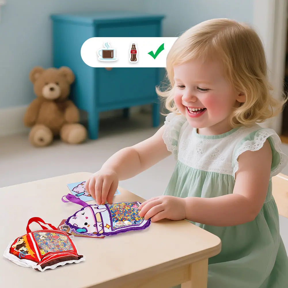 Hidden Object Sensory Toys - 3 Pack Seek & Find Busy Bag Set