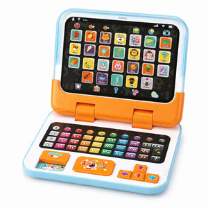 2-in-1 Speech Learning Laptop for Toddlers with Music & Sound
