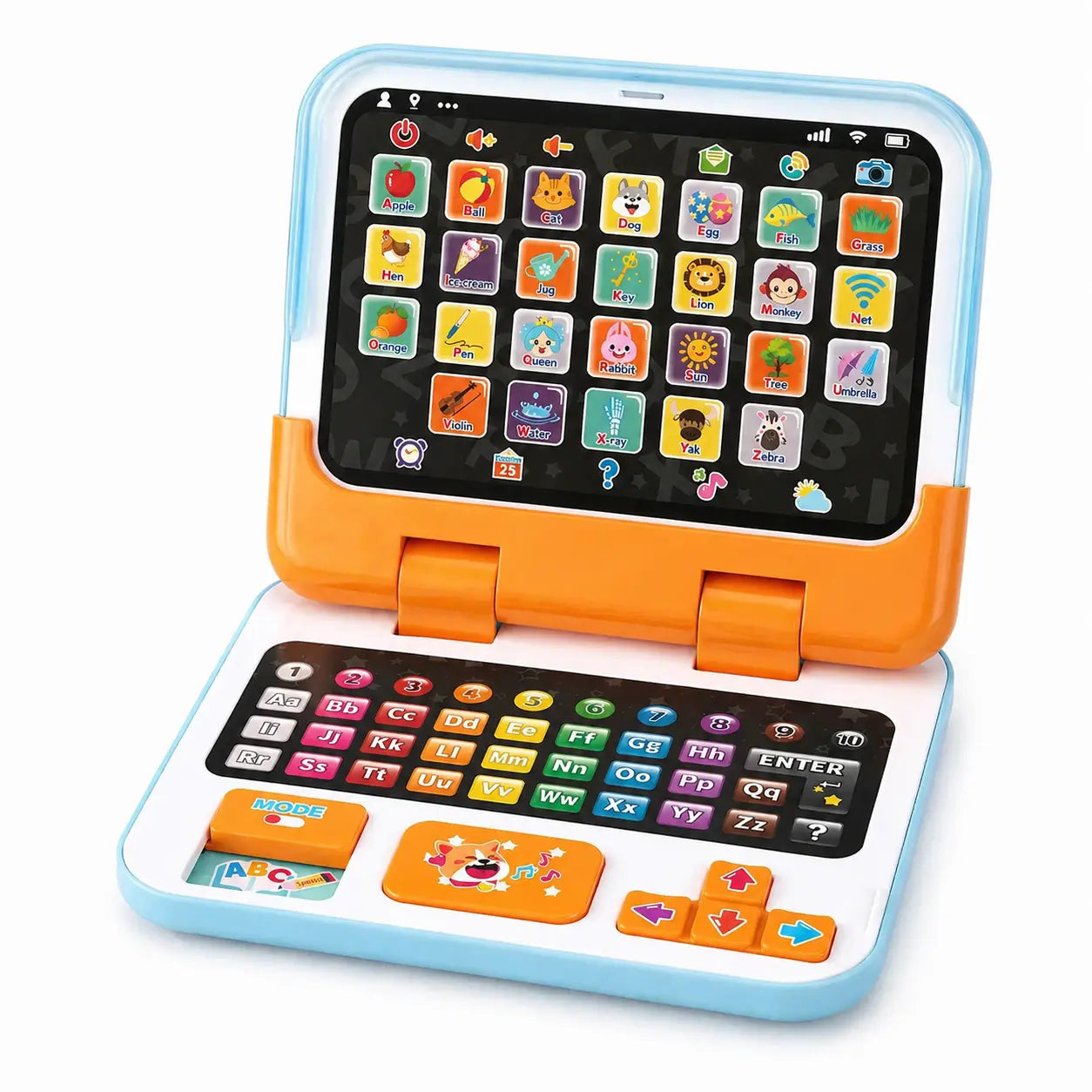 2-in-1 Speech Learning Laptop for Toddlers with Music & Sound